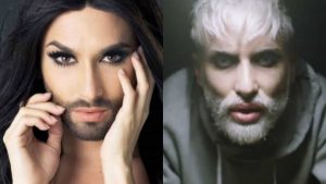 Conchita Wurst passe de la diva brune au barbu peroxydé